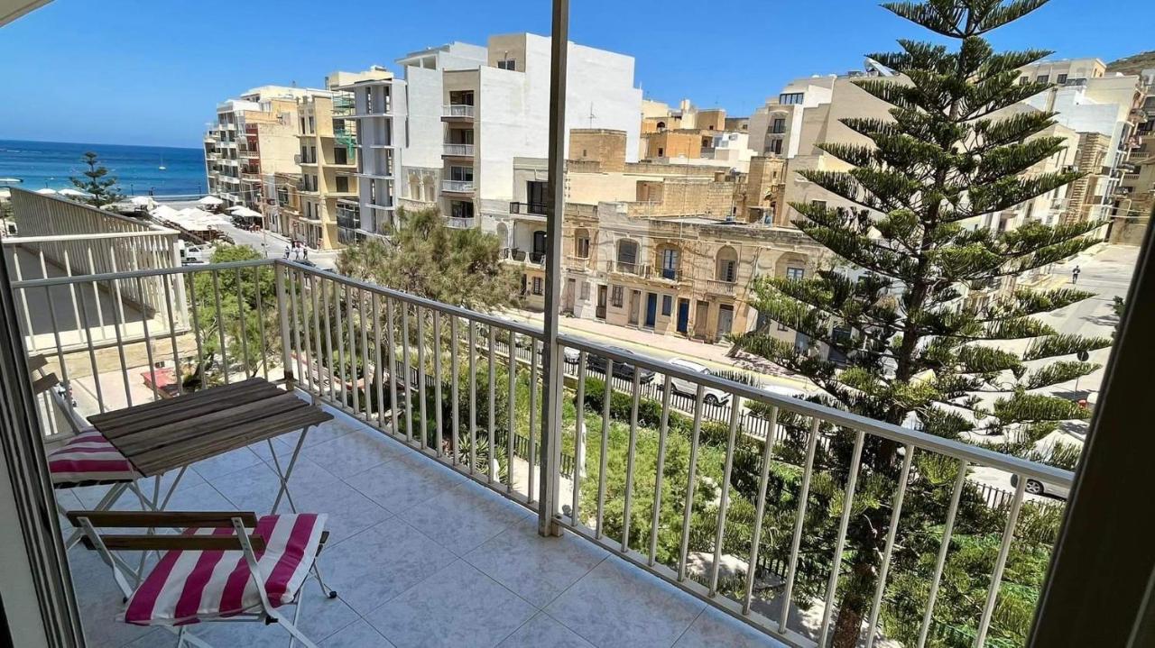 Sea View And Valley View Flat In Marsalforn Apartment Bagian luar foto